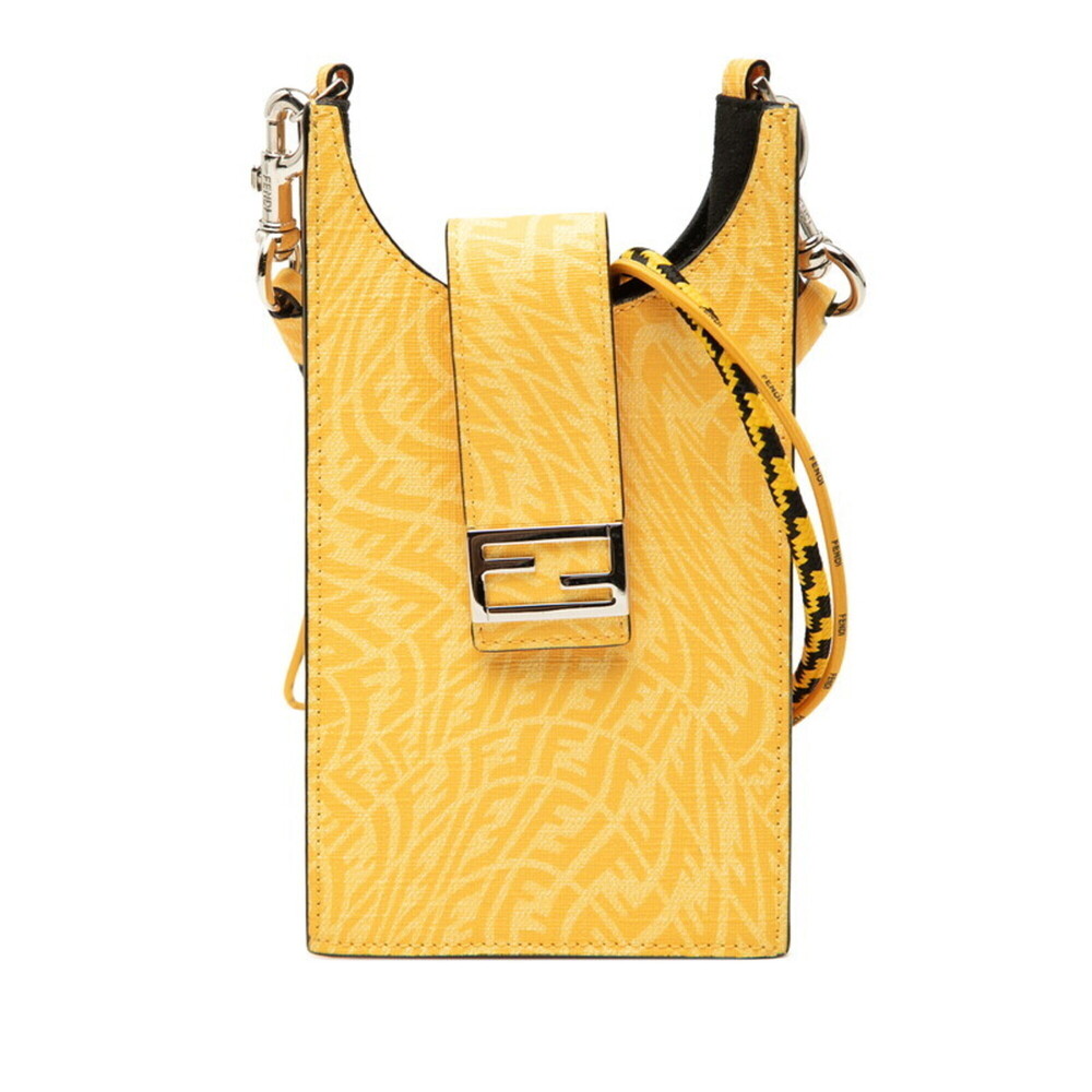 Fendi FF Vertigo Crossbody Shoulder Bag, Phone Shoulder, 7AR988, Yellow Leath...